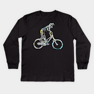 mtb downhill Kids Long Sleeve T-Shirt